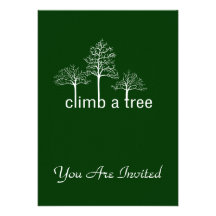 Climb a tree design invite