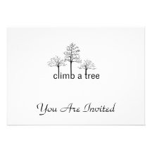 Climb a tree design personalised invites
