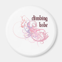 Climbing Babe Fridge Magnets