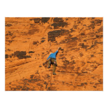 Climbing on Red Rocks Art Photo