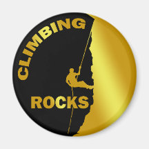 CLIMBING ROCKS REFRIGERATOR MAGNET
