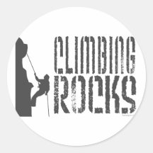 Climbing Rocks Round Sticker