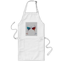 Clinking Sparkle Wine Glasses Art Apron