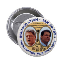 Clinton-Gore '93 Inauguration jugate  - Button
