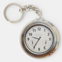Clock and Currency Keychain