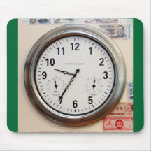Clock and Currency Mouse Mats