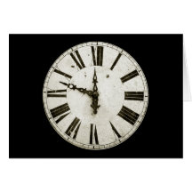 Clock Face Greeting Card