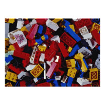 Close-up of children's building blocks custom announcements