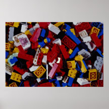 Close-up of children's building blocks posters