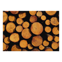 Close-up of logs personalized invites