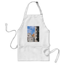 Close up on Florence. Aprons