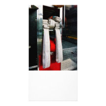 Closeup of Fire Hoses Custom Photo Card