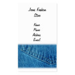 Closeup View of Jeans Pants Pattern Business Card