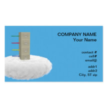 cloud file storage business card template