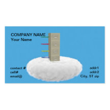 cloud file storage business card template
