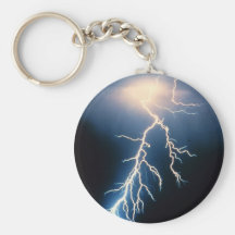 Cloud to Ground Lightning Keychain
