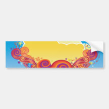 clouds and swirls bumper sticker