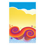 clouds and swirls customised stationery
