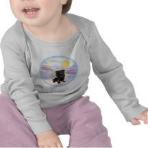 Clouds - Black Pug Angel Shirt