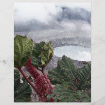 Clouds hoovering over the mountain peaks custom flyer