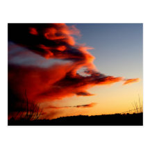 clouds in a sunset, postcard