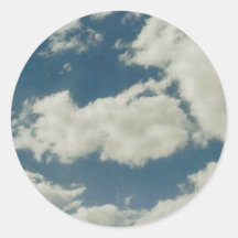 Clouds Round Stickers