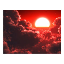 Cloudscape Red Postcards