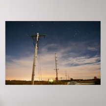 Cloudy and Moonlit Skies Posters