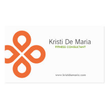 CLOVER DESIGN in ORANGE Business Card