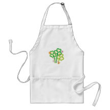 Clover Flowers St. Patrick's Day Design Aprons
