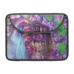 Clovers and Cherry Bloosoms Geisha Flap Sleeve Sleeve For MacBook Pro