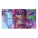 Clovers and Cherry Blossoms Geisha Business Card