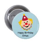 Clown Face Birthday Button