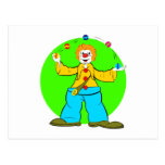 Clown Juggler Postcard