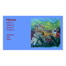 CLOWNS TRUMPET PLAYER BUSINESS CARD TEMPLATE