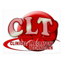 CLT CLINICAL LABORATORY TECHNICIAN SWOOSH LOGO POSTCARD
