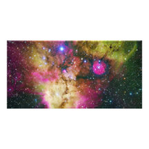 Cluster NGC 2467 Skull and Crossbones Nebula Photo Greeting Card