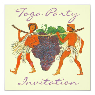 toga party cluster togas grapes invitation invitations au announcements