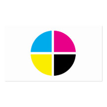 cmyk circle business card