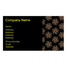 CMYK Fractal Star Pattern Business Card Template