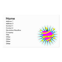 CMYK I love you burst heart design Business Cards