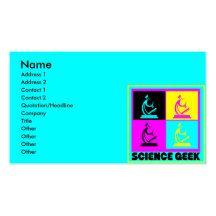 CMYK pop art microscope science geek design Business Card