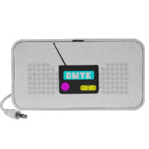 CMYK portable retro radio Laptop Speaker