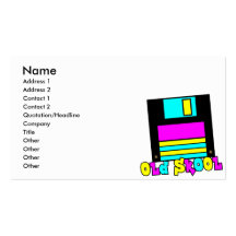 CMYK retro floppy disc old skool design Business Card Templates
