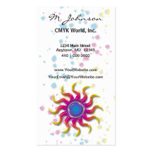 CMYK Sunburst Business Cards