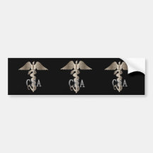 CNA Caduceus Bumper Stickers