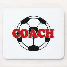 Coach Soccer Ball Mouse Pads