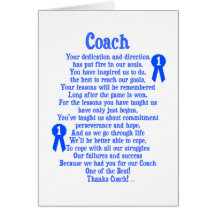 Coach Thank You Card