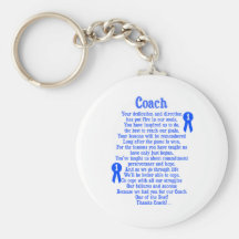 Coach Thank You Keychain