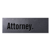 Coal Black Attorney Mini Business Card
